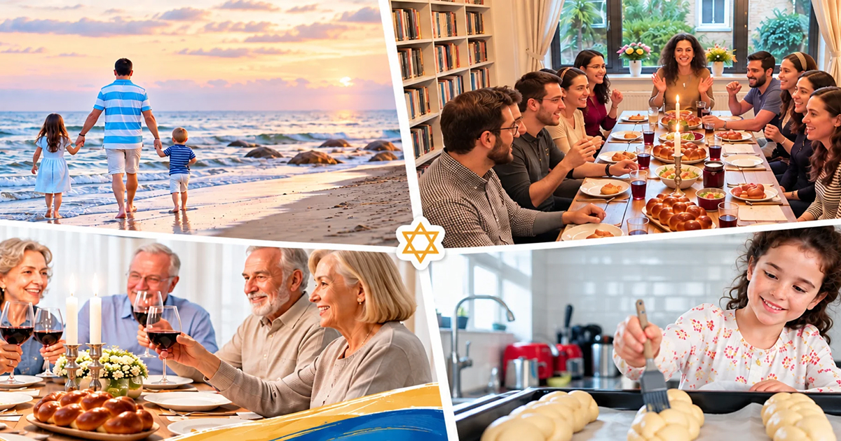 Different examples of how people celebrate Shabbat.